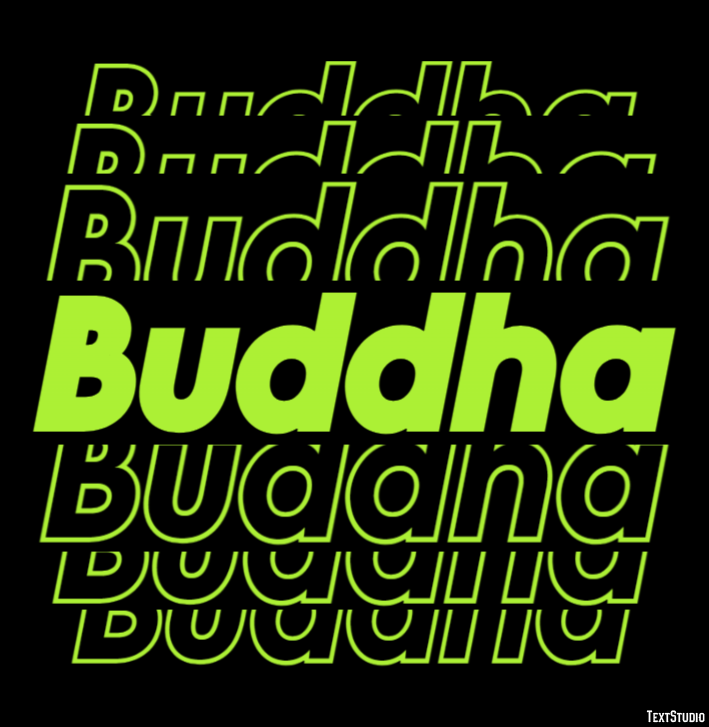Buddha Text effect