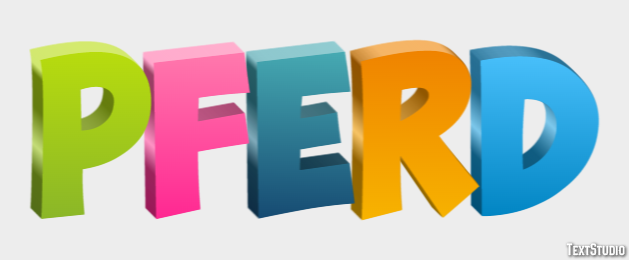 Pferd Texteffekt