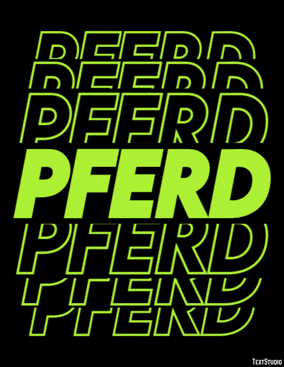Pferd Texteffekt