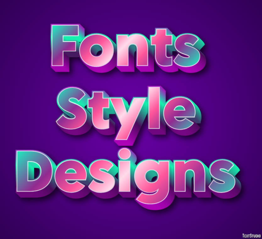 Fonts Style Designs Tekst Effect