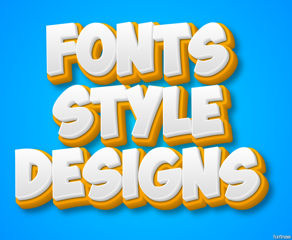 Fonts Style Designs Efekt tekstowy