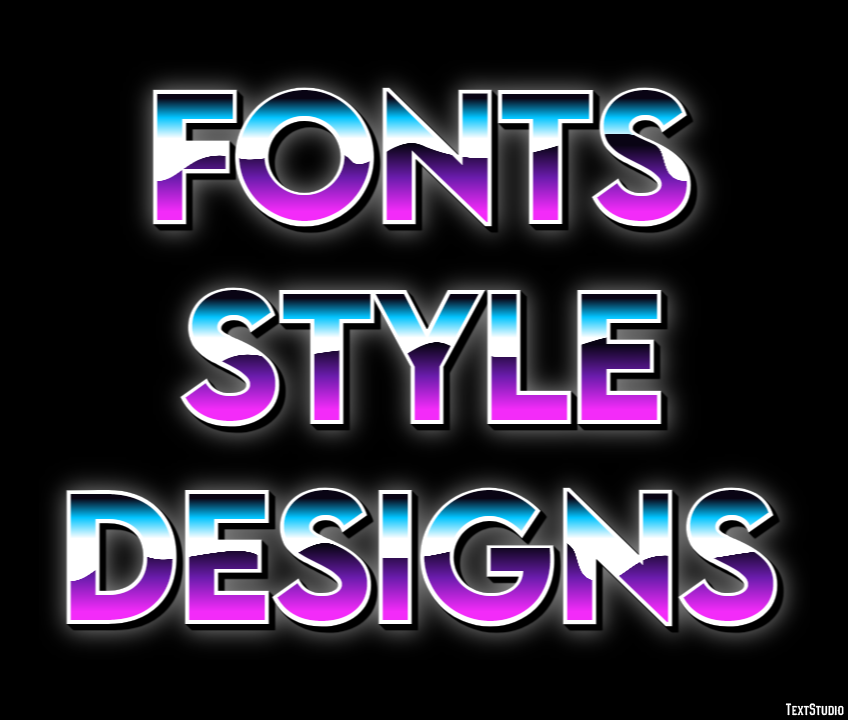 Fonts Style Designs Efekt tekstowy