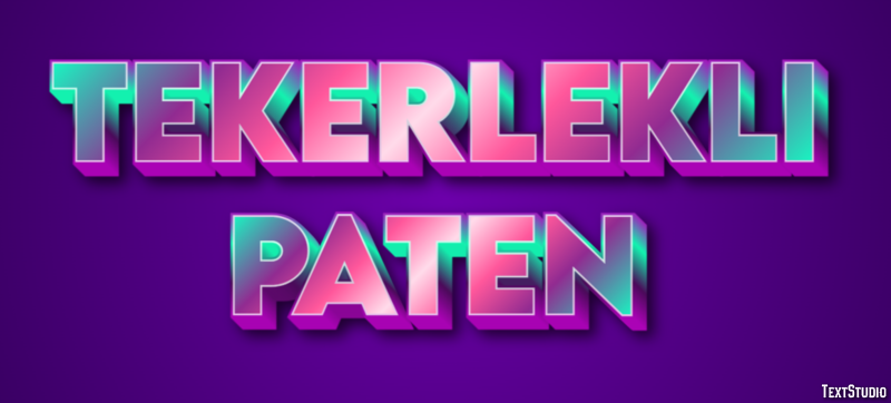 Tekerlekli Paten Metin Efekti