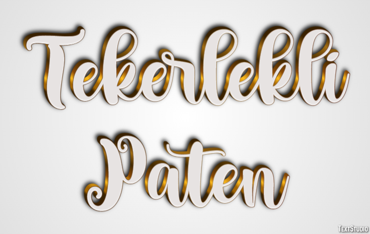 Tekerlekli Paten Metin Efekti