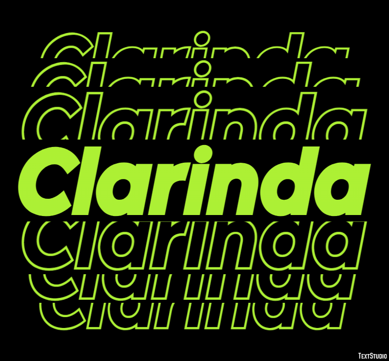 Clarinda Texteffekt