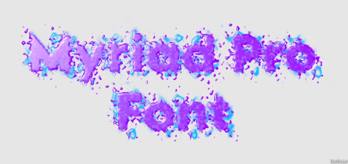 Myriad Pro Font Text Effect
