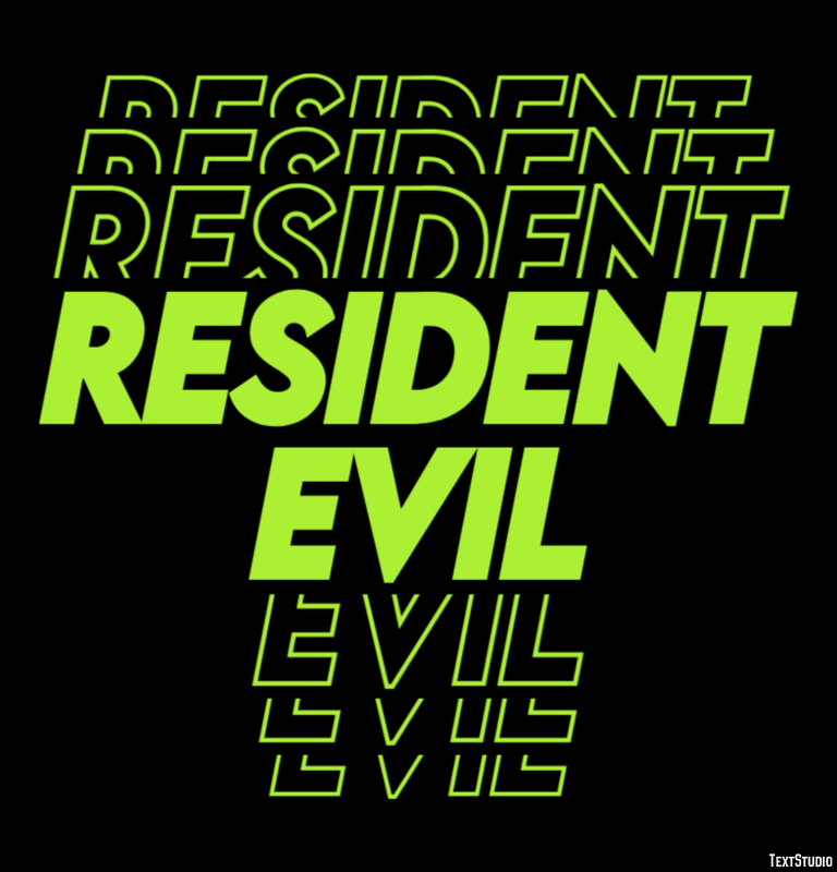 Resident Evil Effetto testo
