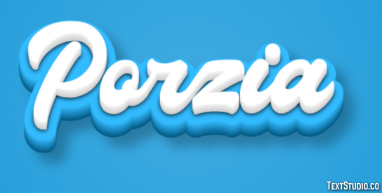 Porzia Effetto testo