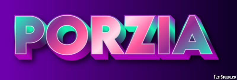Porzia Effetto testo