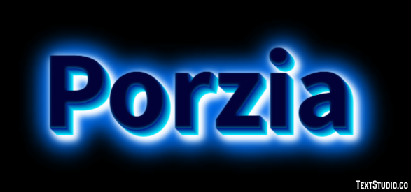 Porzia Effetto testo