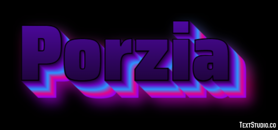 Porzia Effetto testo