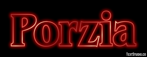 Porzia Effetto testo