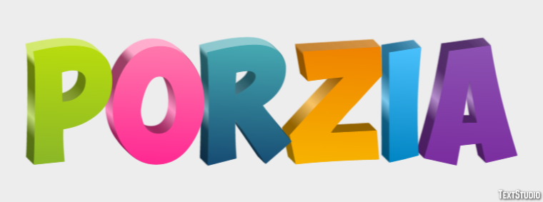 Porzia Effetto testo