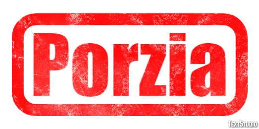 Porzia Effetto testo