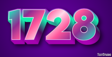 1728 Text Effect