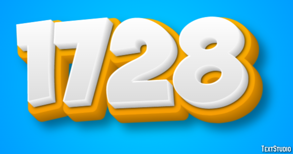 1728 Text Effect