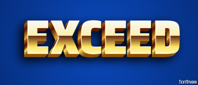 Exceed Text Effect