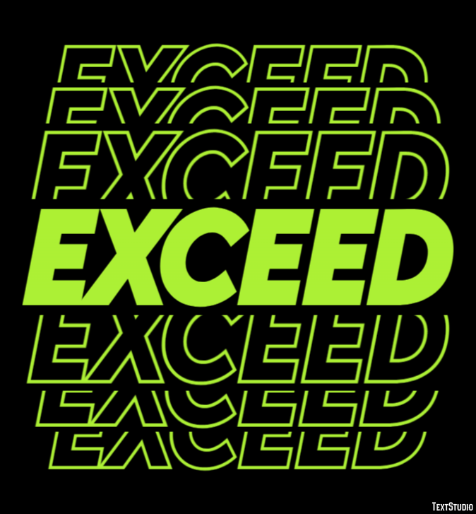 Exceed Text Effect