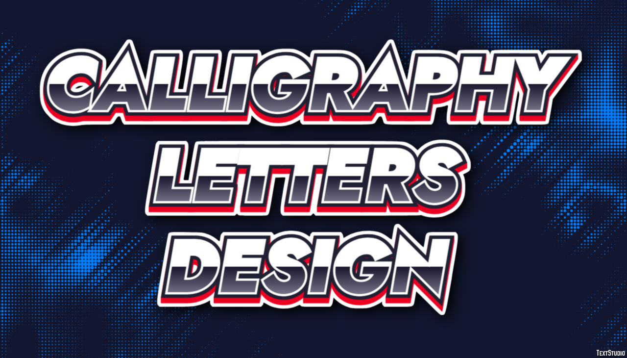 Calligraphy Letters Design Effetto testo