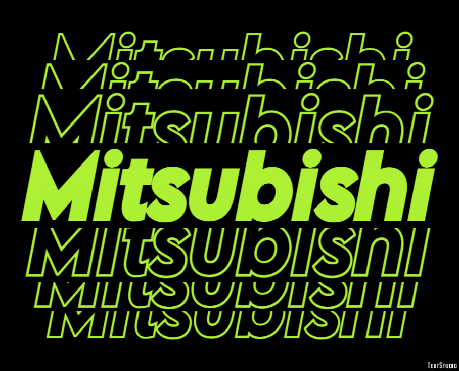 Mitsubishi Effet de Texte