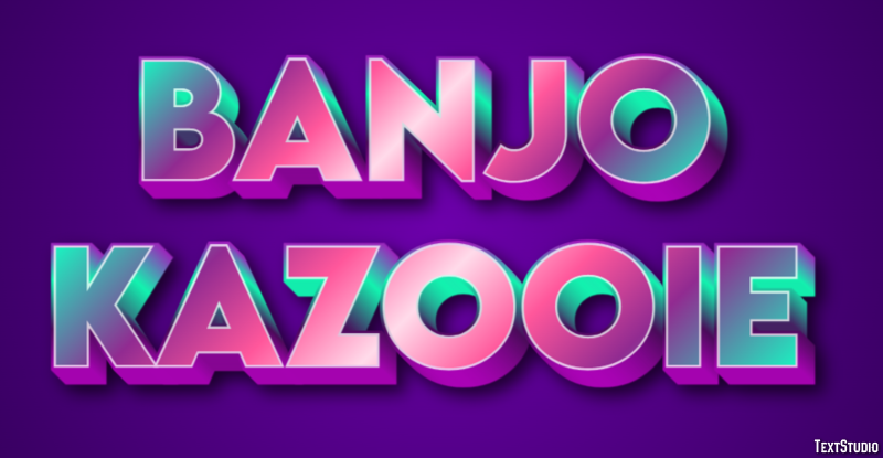 Banjo Kazooie Text Effect