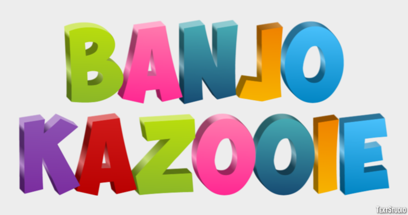 Banjo Kazooie Text Effect