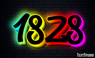 1828 Text effect
