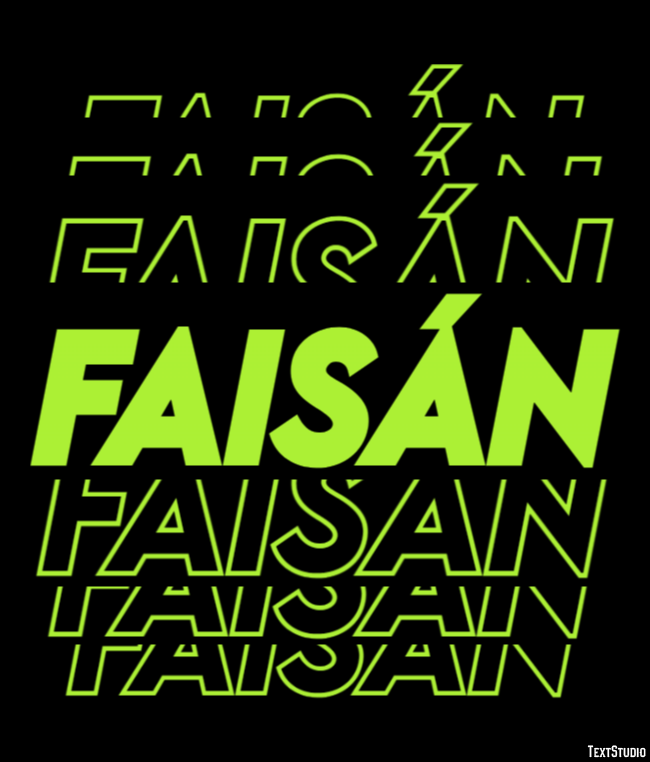 Faisán Efecto de texto