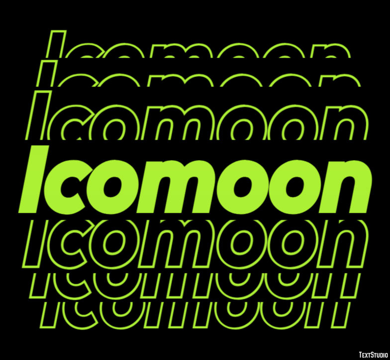 Icomoon Text Effect