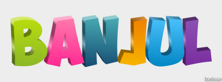 Banjul Texteffekt