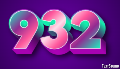932 Tekst Effect