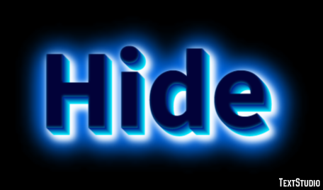 Hide Effetto testo