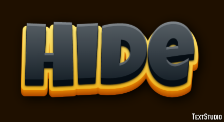 Hide Effetto testo