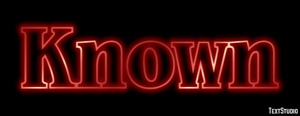 Known Эффект текста