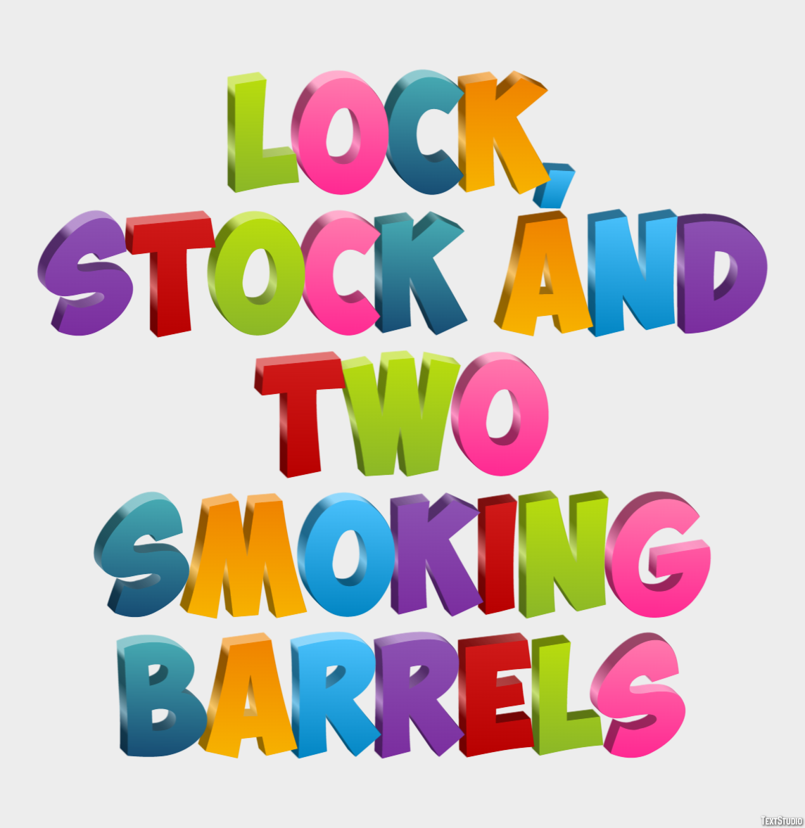 Lock, Stock and Two Smoking Barrels Text Effect