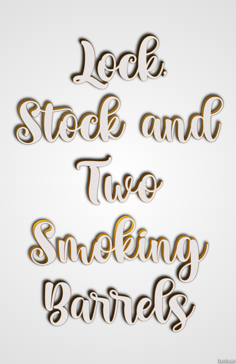Lock, Stock and Two Smoking Barrels Effetto testo