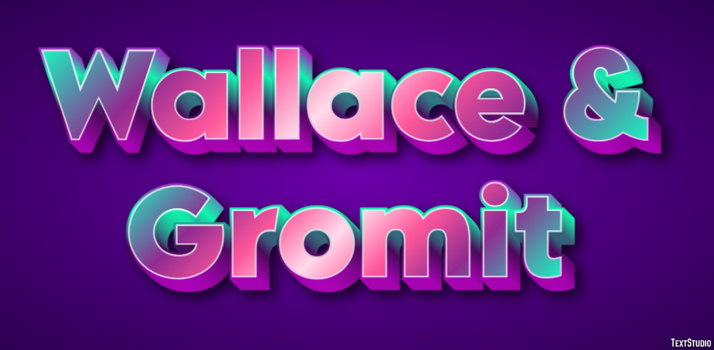 Wallace & Gromit テキスト効果