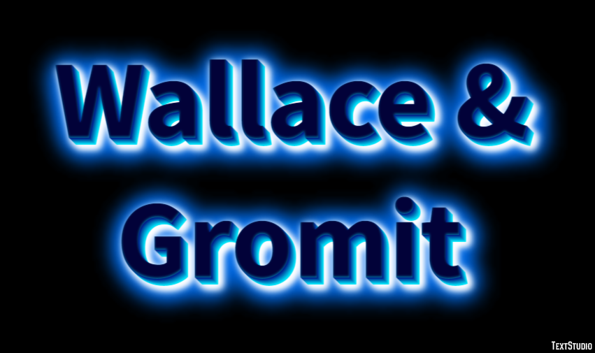 Wallace & Gromit Efecto de Texto