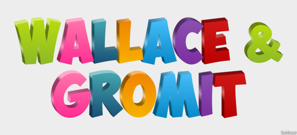 Wallace & Gromit テキスト効果
