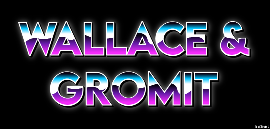 Wallace & Gromit Efeito de texto