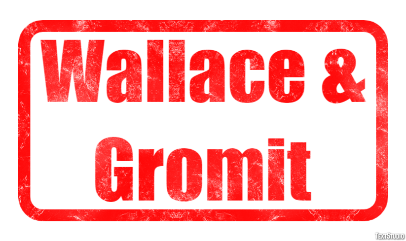 Wallace & Gromit Efeito de texto