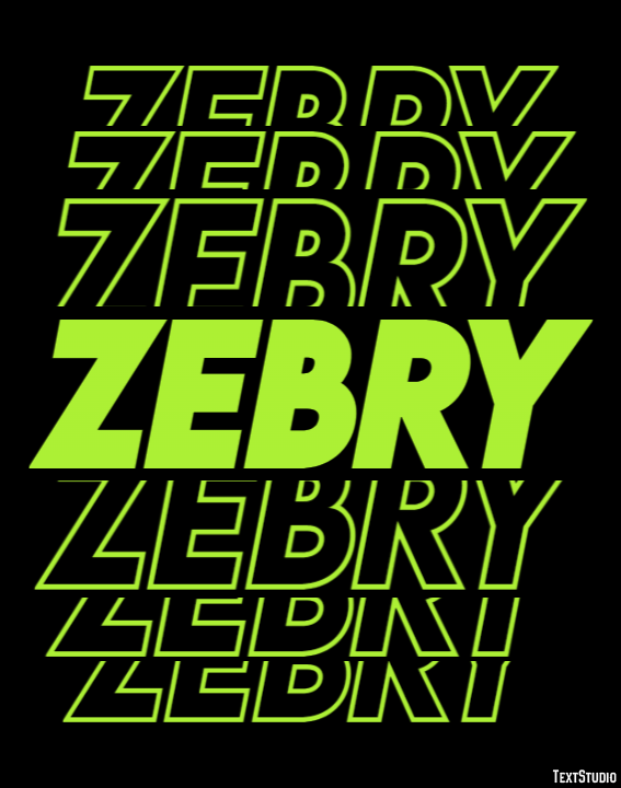 Zebry Efekt tekstowy
