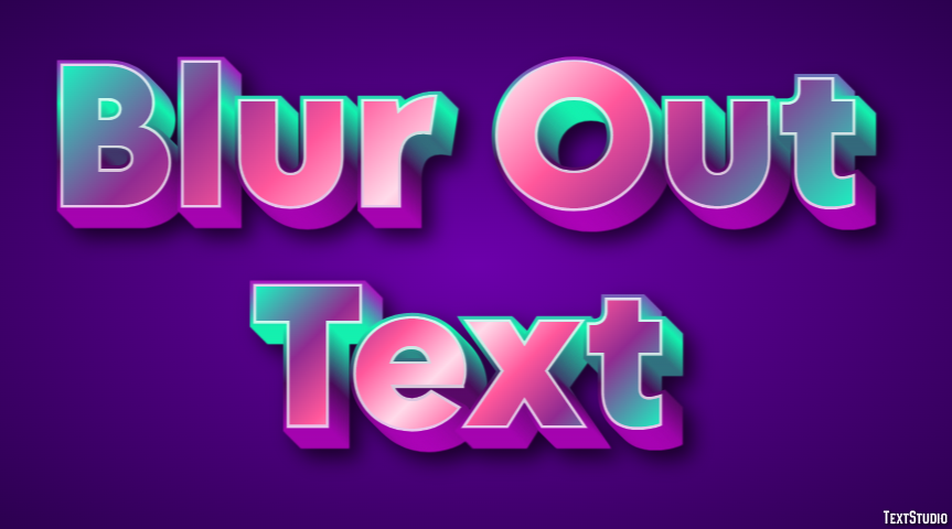 Blur Out Text Text Effect