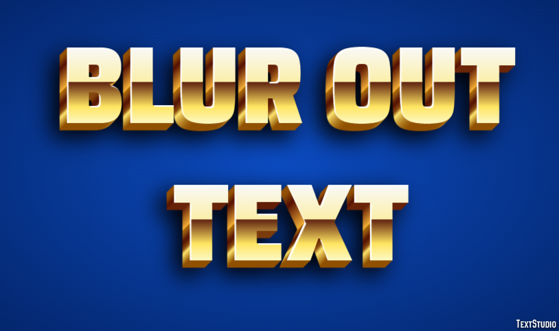 Blur Out Text Text Effect