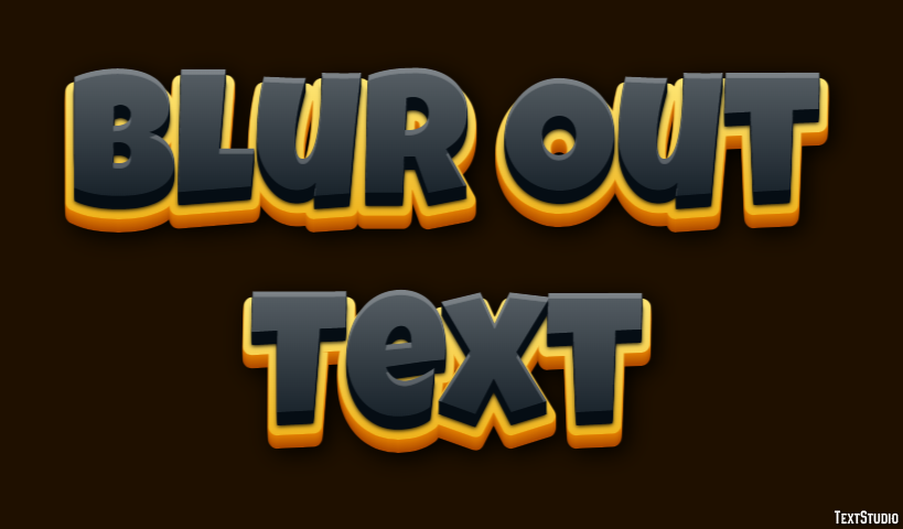 Blur Out Text Text Effect