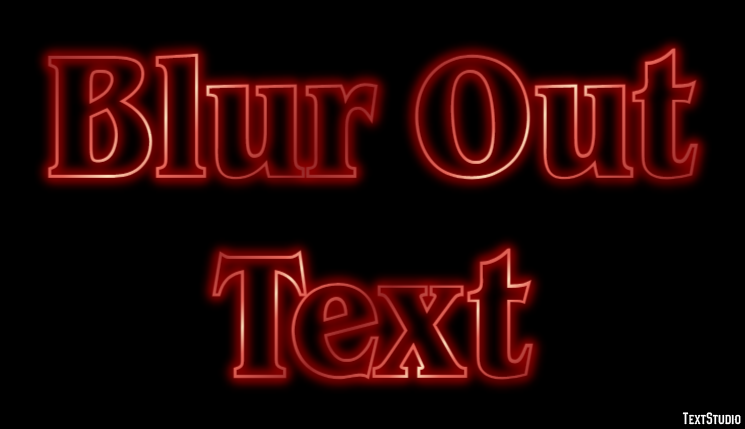 Blur Out Text Text Effect