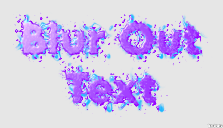 Blur Out Text Texteffekt