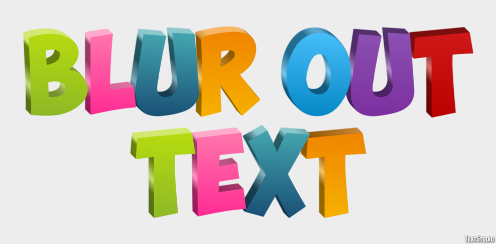 Blur Out Text Text Effect