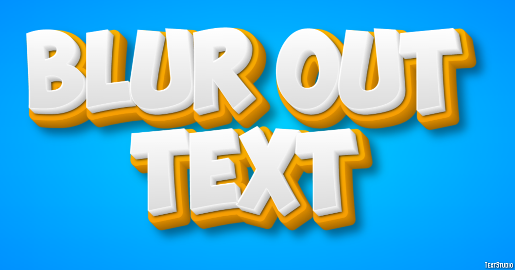 Blur Out Text Text Effect
