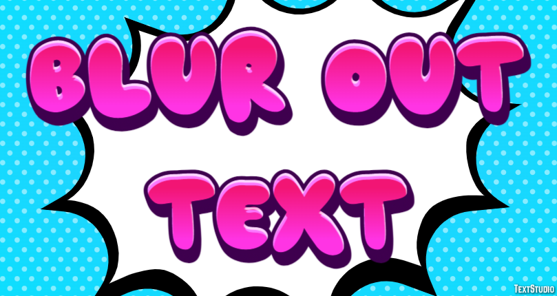 Blur Out Text Text Effect